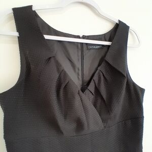 Cynthia Rowley Honeycomb Sheath  Black Sleevless dress Sz 10  Like NEW